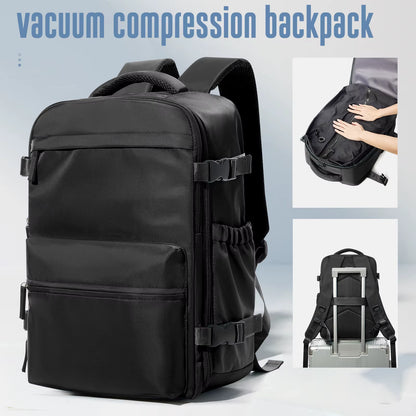 Vacuum Backpack Travel Bag for Men Large Capacity Backpack Business Laptop Backpack Women Men Expandable Backpack School Bag